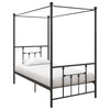 Manila Metal Canopy Bed Frame - Black - Twin