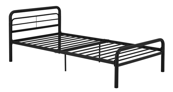 Metal Bed with Round Tubing - Black - Twin