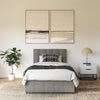 Rose Platform Bed Frame with Storage Drawers - Grey Linen - Twin