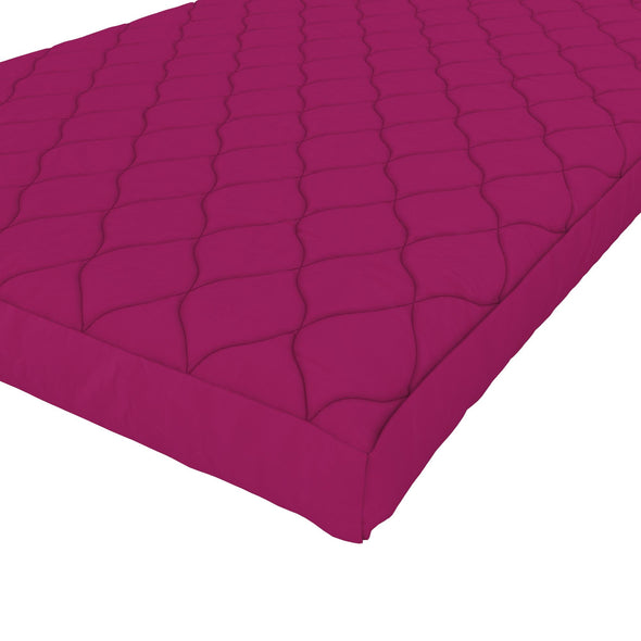 DHP Dana 6 Inch Quilted Full Mattress with Removable Cover and Thermobonded Polyester Fill, Pink - Pink - Full