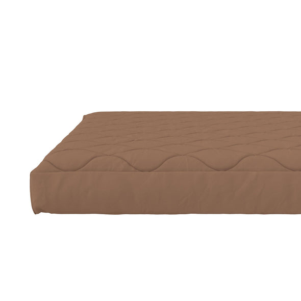DHP Dana 6 Inch Quilted Full Mattress with Removable Cover and Thermobonded Polyester Fill, Tan - Tan - Full