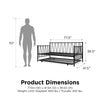 Fairfax Metal Daybed and Trundle - Black - N/A