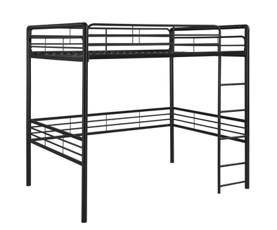 Full Metal Loft Bed  - Black - Full
