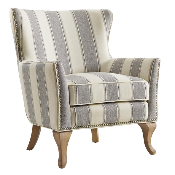 Reva Accent Chair - Gray Stripe - N/A