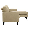 Kaci Reversible Contemporary Sectional - Beige