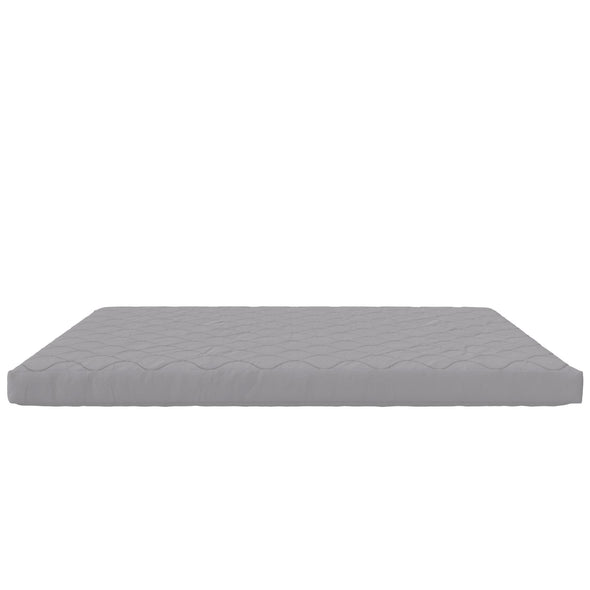 DHP Dana 6 Inch Quilted Twin Mattress with Removable Cover and Thermobonded Polyester Fill, Gray - Gray - Twin