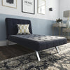 DHP Emily Chaise Lounger Chair, Navy - Navy Linen - N/A