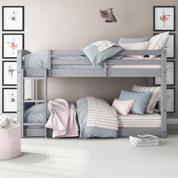 Sierra Transitional Bunk Bed - Gray - Twin-Over-Twin