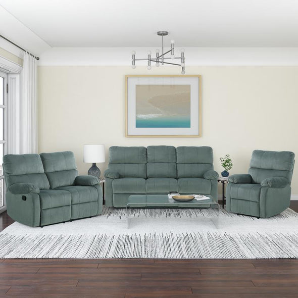 Sterling Reclining Upholstered Loveseat - Slate Green - N/A