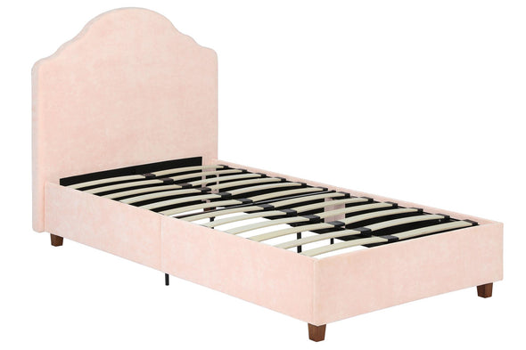 DHP Savannah Upholstered Bed, Twin, Pink - Pink - Twin