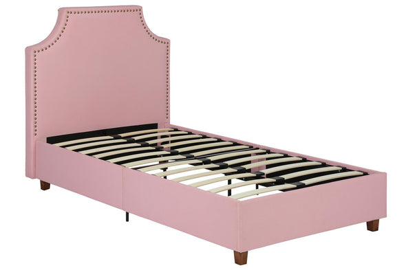 Melita Upholstered Bed - Pink - Twin
