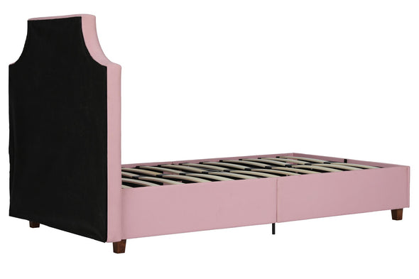 Melita Upholstered Bed - Pink - Twin