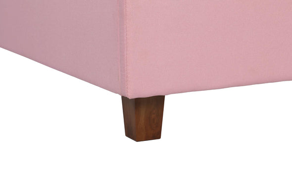 DHP Melita Upholstered Bed, Twin, Pink Linen - Pink - Twin