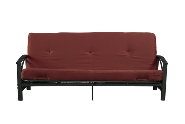 DHP Caden 6 Inch Full Size Poly Filled Futon Mattress, Ruby Red - Ruby Red - Full