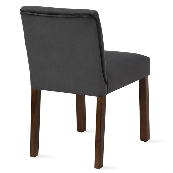 Zoya Channel Back Parsons Dining Chair Set - Charcoal - N/A