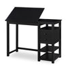 Drafting and Craft Counter Height Desk with Storage - Black - N/A