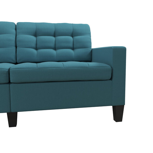 Emily Upholstered Sofa - Teal - N/A