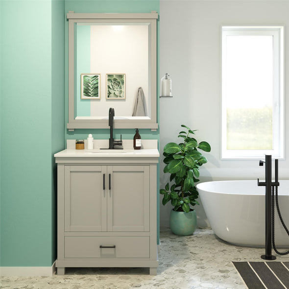 Sunnybrooke 30 Inch Bathroom Vanity - Gray - 30"