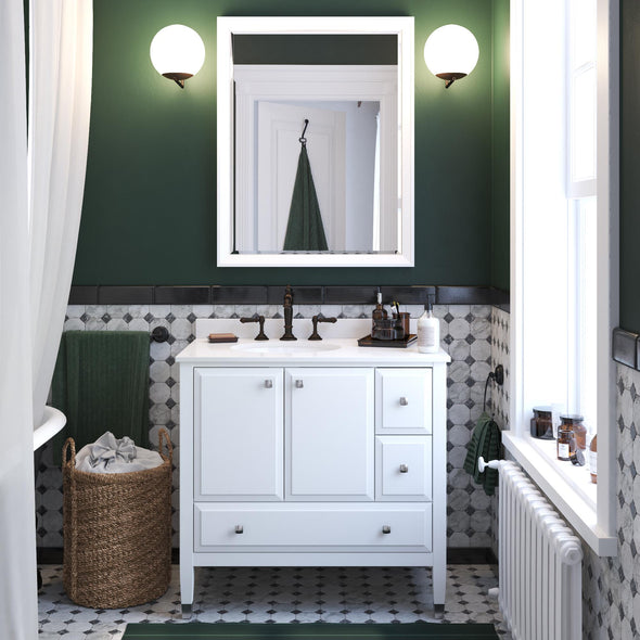 Metcalfe 36 Inch Bathroom Vanity - White - 36"