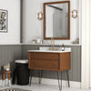 Tribecca 36 Inch Wall Mounted Bathroom Vanity - Chocolate - 36"