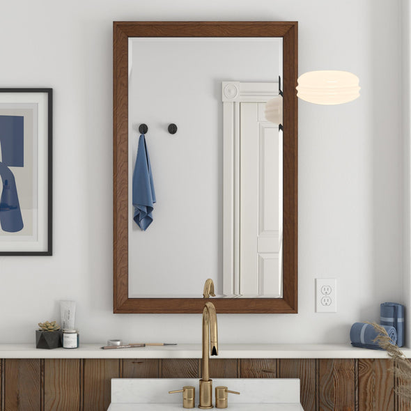 Tribecca 24 Inch Bathroom Mirror - Chocolate - 24"