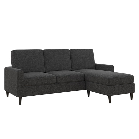 Kaci Reversible Contemporary Sectional - Charcoal - N/A