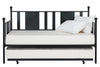 Langham Metal Daybed with Trundle - Black - Twin
