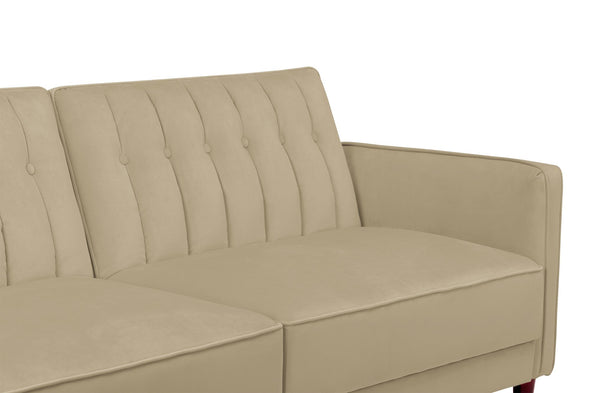 Nia pin tufted clearance convertible sofa