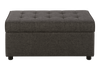 DHP Emily Rectangular Storage Ottoman, Gray Linen - Grey Linen - N/A
