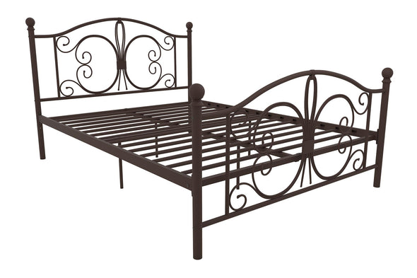 DHP Bombay Metal Bed, Twin, White - White - Twin