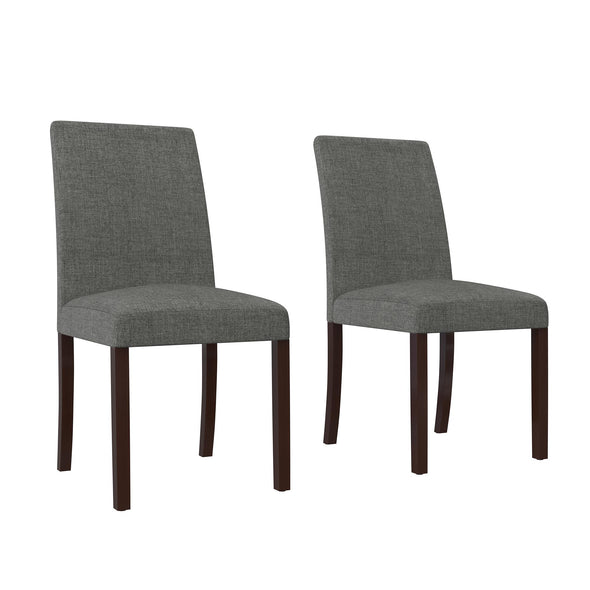 Linen Upholstered Parsons Chairs - Gray - N/A