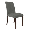 Linen Upholstered Parsons Chairs - Gray - N/A