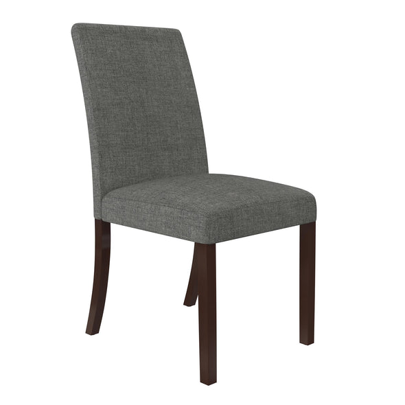 Linen Upholstered Parsons Chairs - Gray - N/A