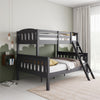 Airlie Bunk Bed with Ladder - Slate Gray - Twin-Over-Full
