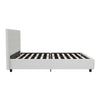 Dakota Platform Bed Frame - White Faux leather - Full
