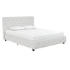 Dakota Platform Bed Frame - White Faux leather - Full
