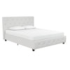 DHP Dakota Upholstered Platform Bed, Full, White - White Faux leather - Full