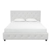 Dakota Platform Bed Frame - White Faux leather - Full