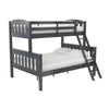 Airlie Bunk Bed with Ladder - Slate Gray - Twin-Over-Full
