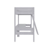 Harlan Loft Bed with Desk and Ladder - Gray - N/A
