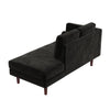 DHP Nola Mid Century Modern Upholstered Daybed/Chaise, Black Velvet - Black