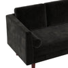 DHP Nola Mid Century Modern Upholstered Daybed/Chaise, Black Velvet - Black