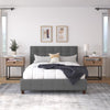 DHP Rose Linen Upholstered Full Bed, Gray - Gray - Full