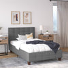DHP Rose Linen Upholstered Twin Bed, Gray - Gray - Twin