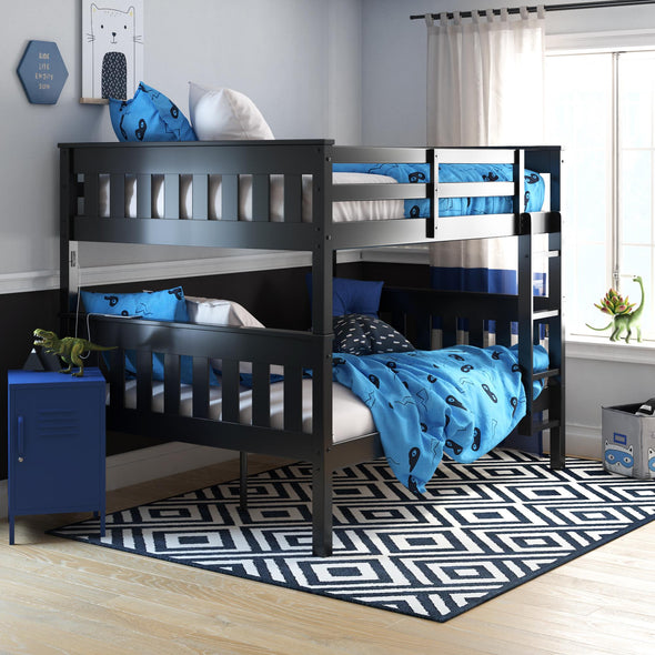 Moon Bunk Bed with USB Port - Black - N/A