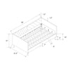 Alicent Mid-Century Upholstered Daybed Frame - Light Gray - Twin