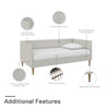 DHP Alicent Upholseterd Daybed with Gold Metal Legs - Gray - Twin