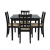 Redmond 5-Piece Traditional Dining Set - Black / Beige - N/A