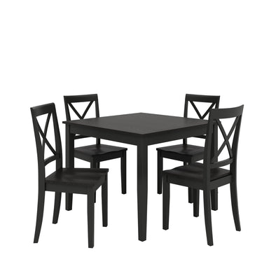 Sunnybrook 5-Piece Rustic Dining Set - Black