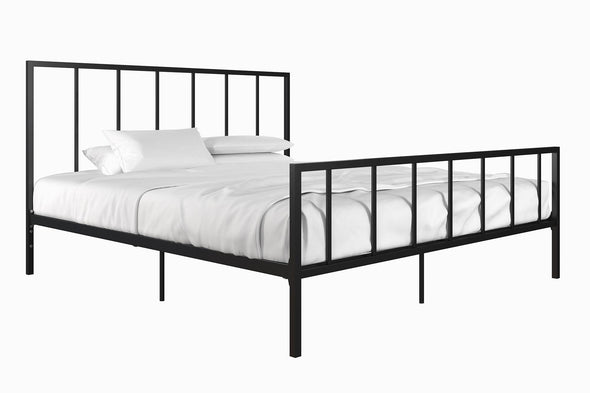 DHP Stella Metal Bed, King, Black - Black - King